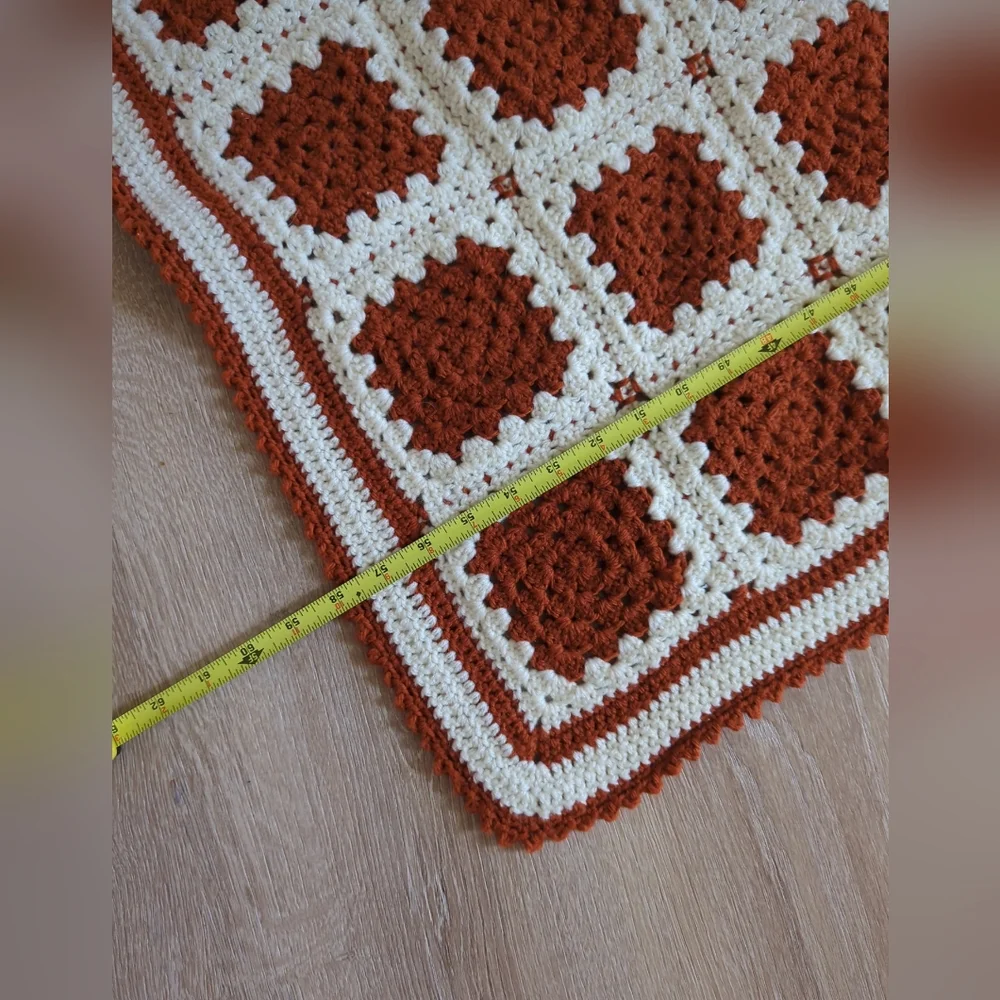Granny Square Throw Afghan Crochet Acrylic Blanket Quilt Cozy All Seasons